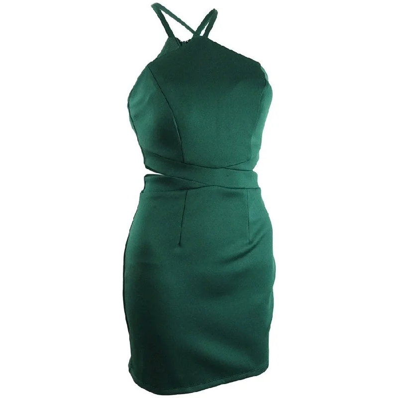 women's body-skimming dressesSpeechless Junior's Cutout Bodycon Dress Green Size 7