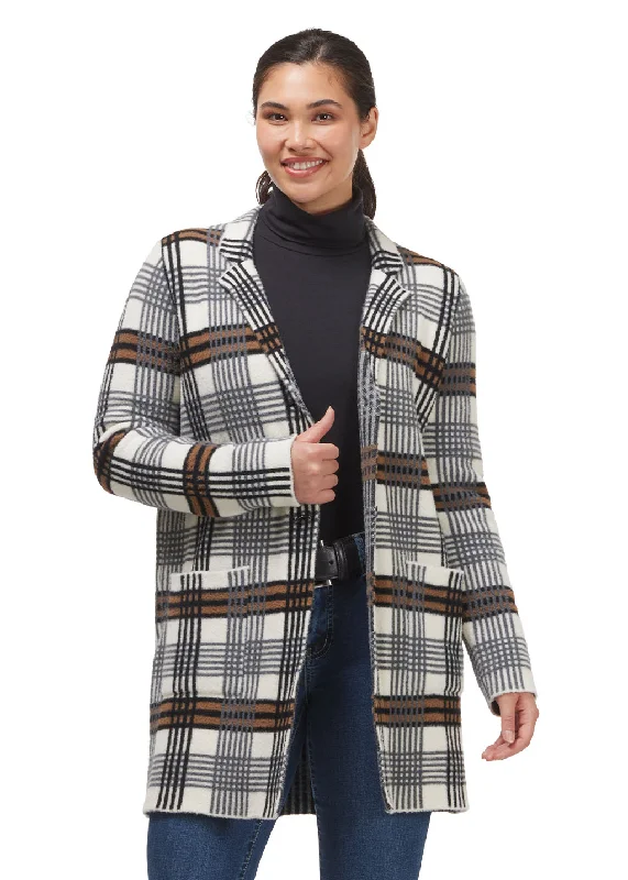 women's coats for statement-making outfitsPlaid Sweater Jacket