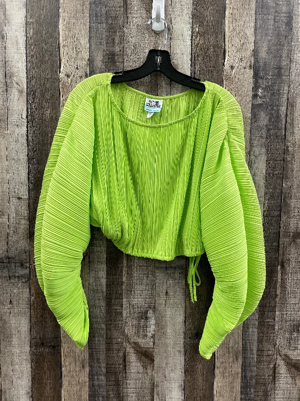 women's tops for those who want to show off their figure in a flattering wayTop Long Sleeve By Cme In Green, Size: M