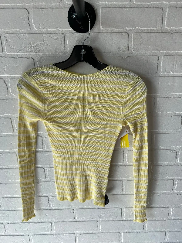 women's tops for those who love to shop for unique findsTop Long Sleeve By Vince In Yellow, Size: Xs