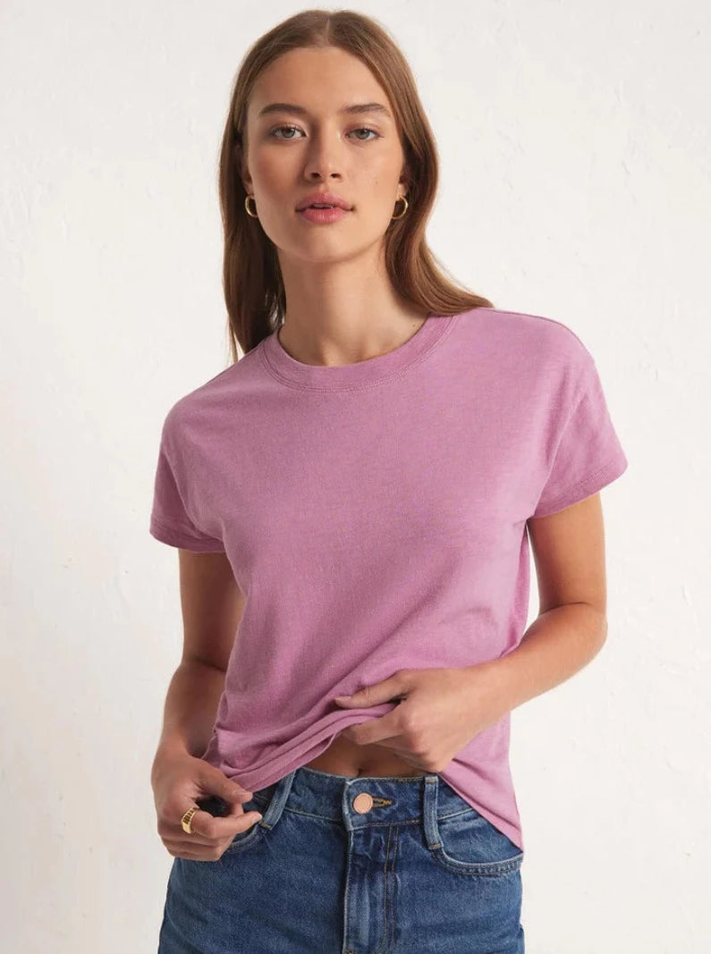 women's tops with sequin embellishmentsModern Slub Tee