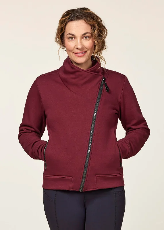 vegan women's coats (fur-free options)Wrap Front Fleece Jacket