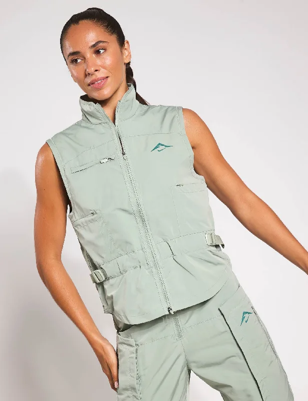 women's coats with cinched waistsTrail Repel Running Vest - Jade Horizon/Bicoastal