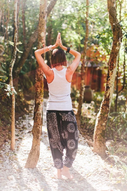 women's tops that offer a perfect blend of style, comfort, and affordabilityHand Printed Om Harem Pants From Kathmandu