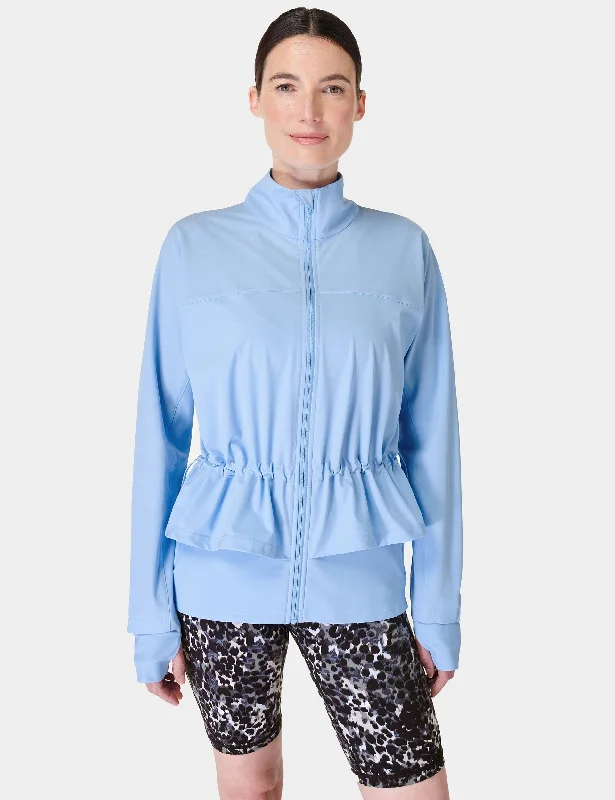 sustainable women's coatsFast Lane Running Jacket - Filter Blue