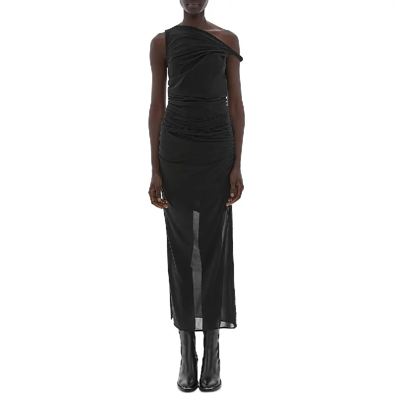 Ribbon DressHelmut Lang Womens Ruched Twist Midi Dress