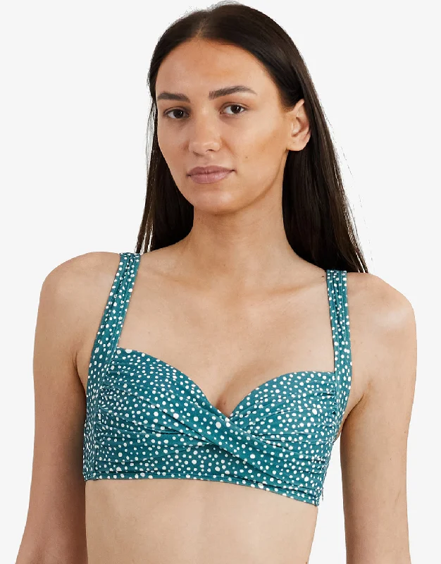 Pool Female SwimwearDitsy Dots Medea Bikini Top - Deep Jungle