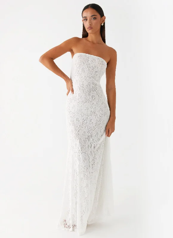 women's bridesmaid dressesLolita Lace Maxi Dress - Ivory