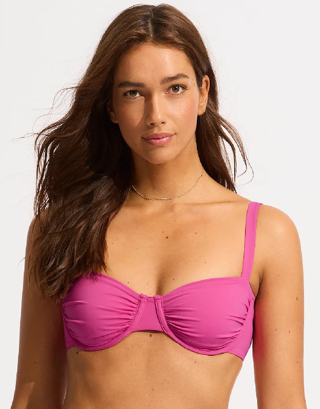 Lounge Female SwimwearCollective Ruched Underwired Bikini Top - Hot Pink