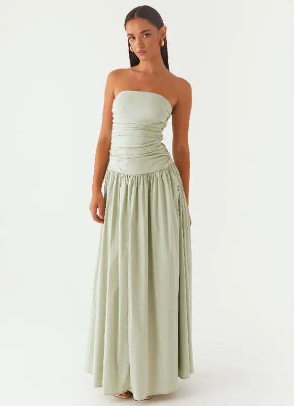 women's denim dressesCarmel Maxi Dress - Sage