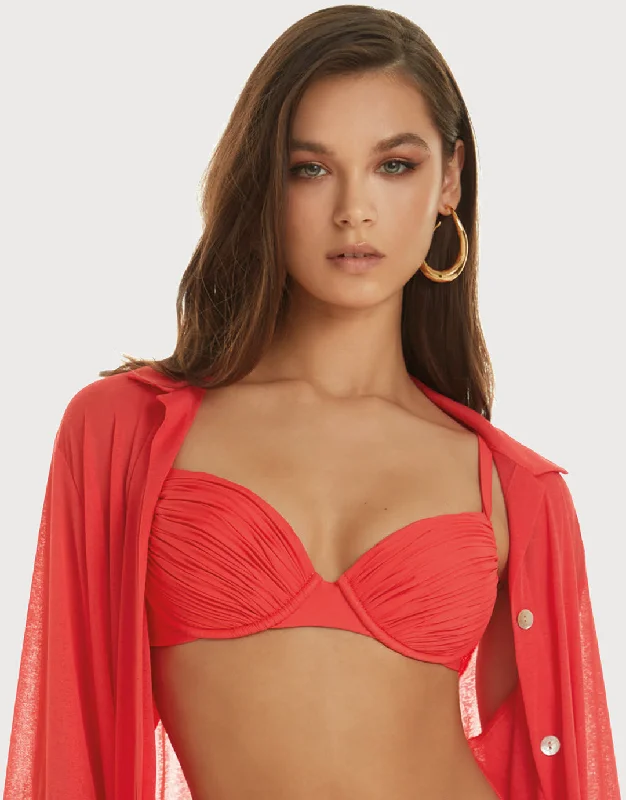 Sweetheart One-Piece FemaleCeylan Underwired Bikini Top - Lava