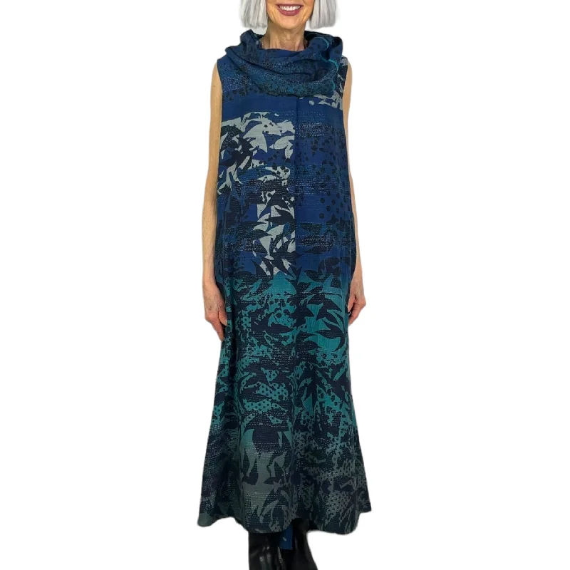 Embellished DressTWILIGHT PRINT COWL NECK MAXI DRESS