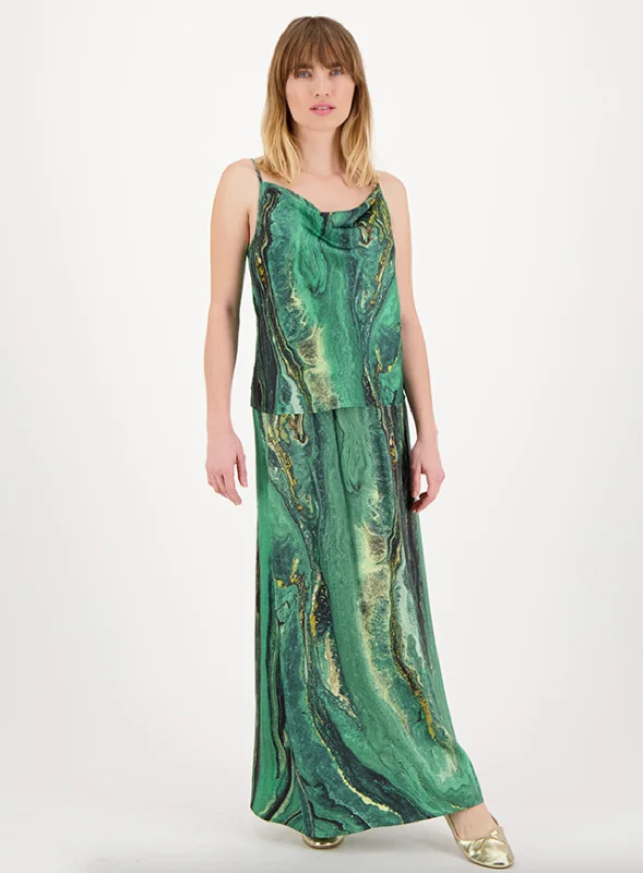 women's chiffon maxi skirtsAnika Skirt - Jade Gold