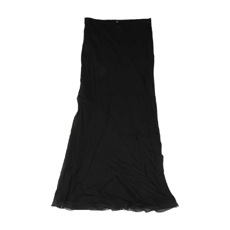 women's timeless satin skirtsMauva Silk Chiffon Maxi Skirt in Black