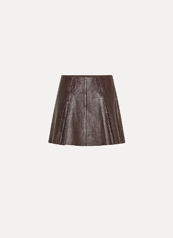 women's casual high-slit skirtsNappa Skirt - Cacao