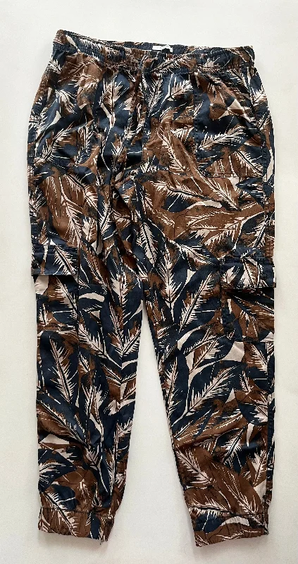 women's chiffon pantsBrown Pants Ankle Nicole By Nicole Miller, Size L