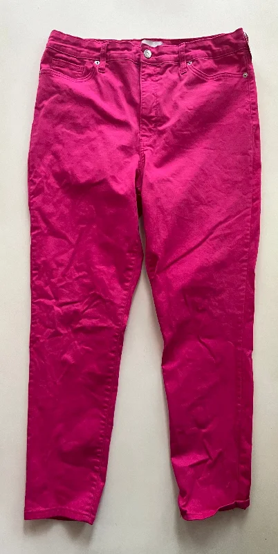 women's retro pantsPink Pants Ankle Crown And Ivy, Size 14