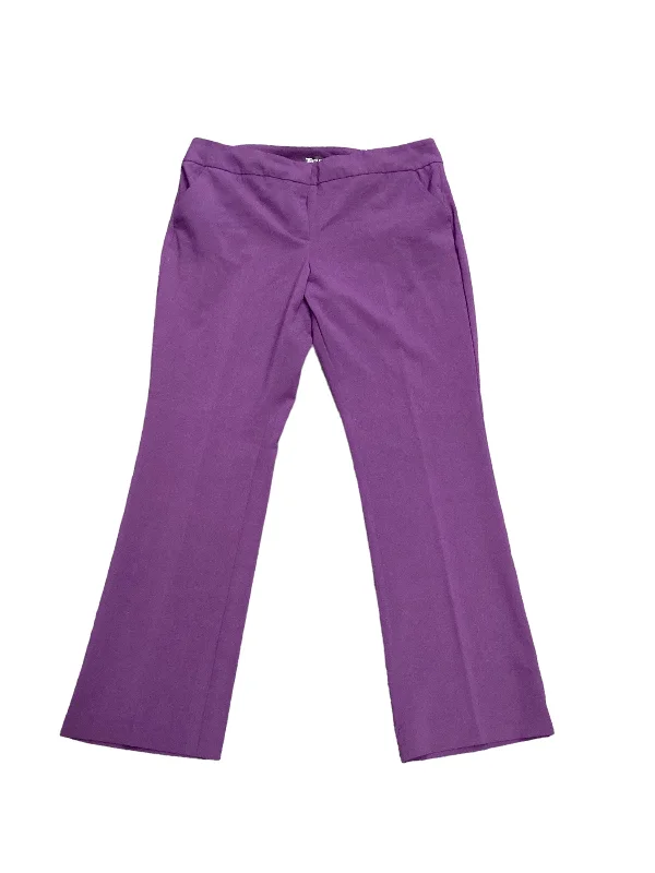 women's solid-color pantsPurple Pants Dress New York And Co, Size 14