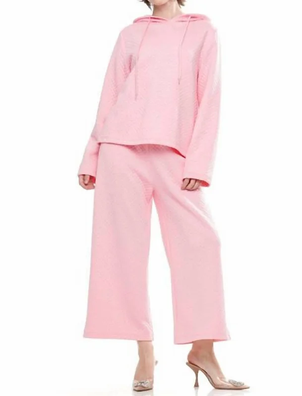 women's high-performance pantsQuilt Wide Leg Pants In Pink