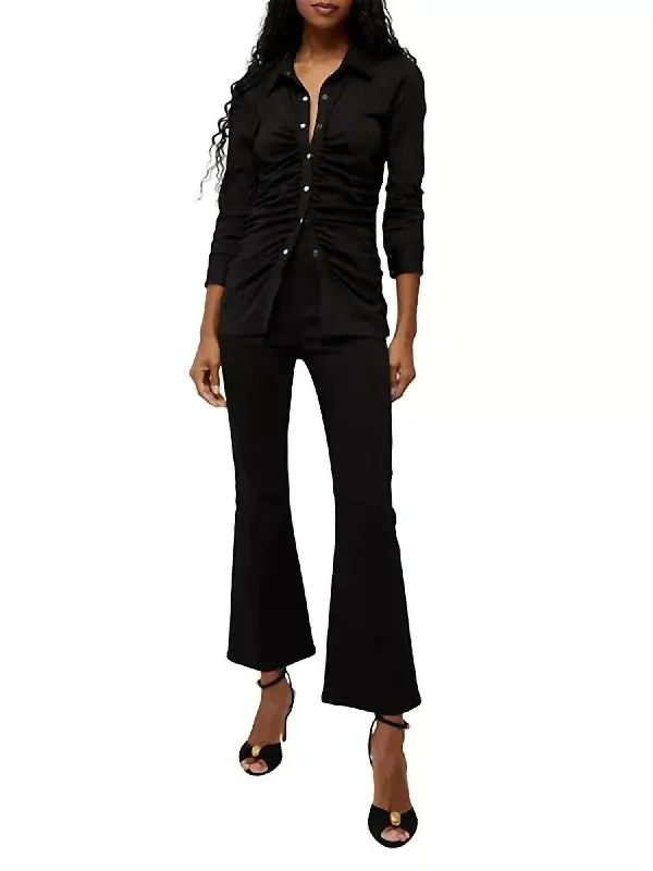 women's slim-fit pantsSana Pull On Ankle Flare Pant In Onyx