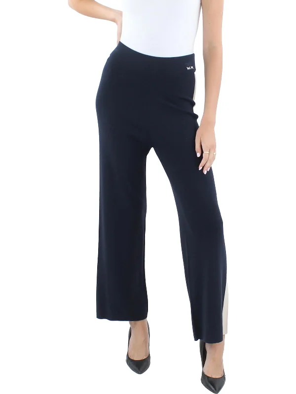 women's high-slung pantsTecnico Womens Mid Rise Colorblock Straight Leg Pants