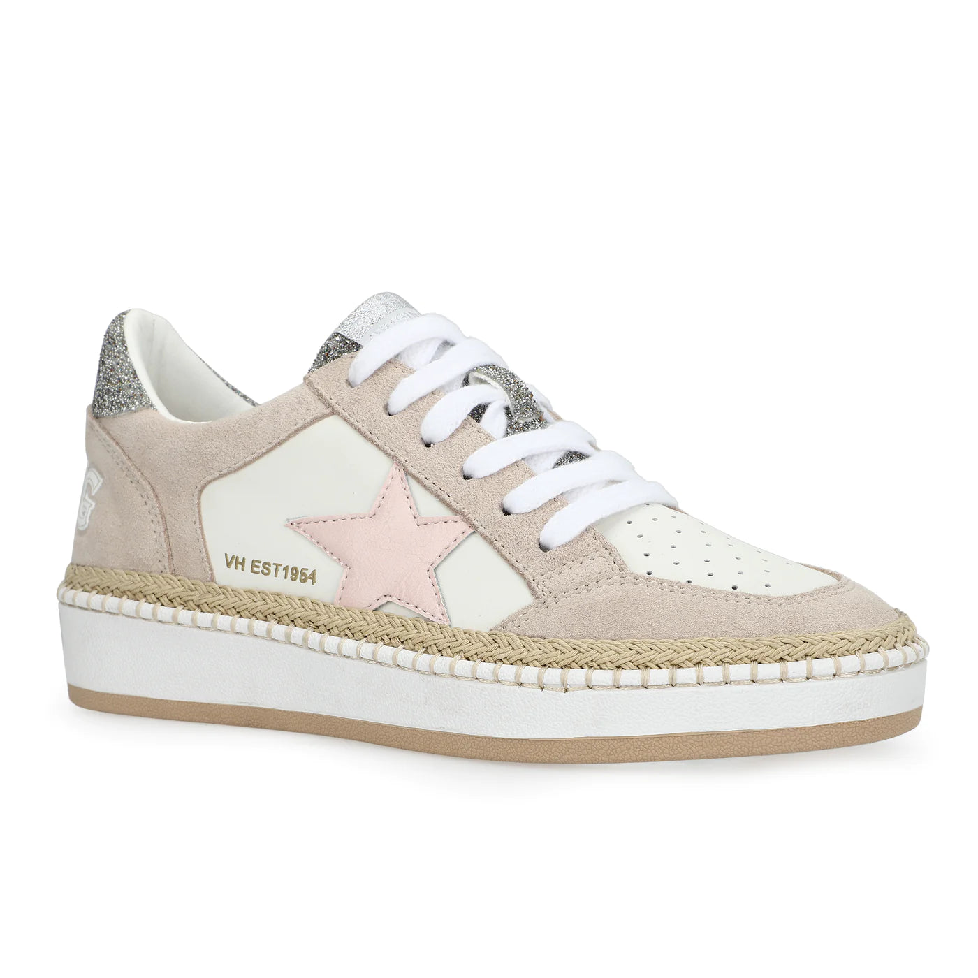 women's curve-hugging dressesVintage Havana Denisse Sneaker-Raffia Pink