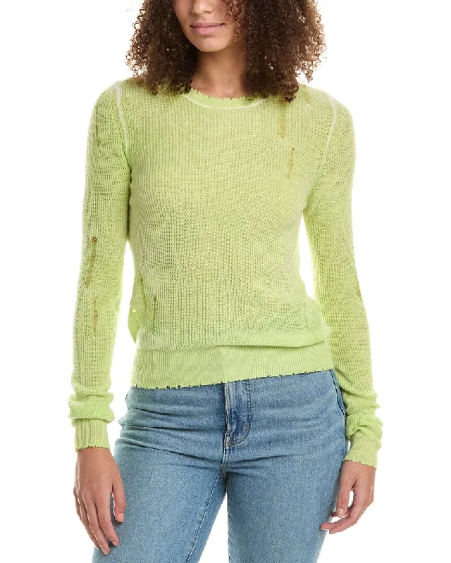 Plus-Size Flannel SweatersAutumn Cashmere Distressed Shaker Cashmere Sweater