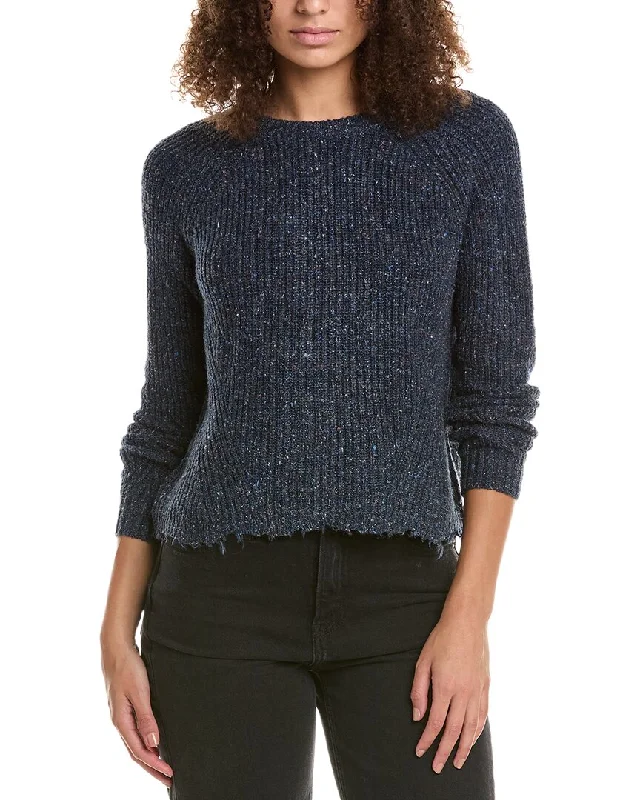 High-Quality Wool SweatersAutumn Cashmere Distressed Wool & Silk-Blend Sweater