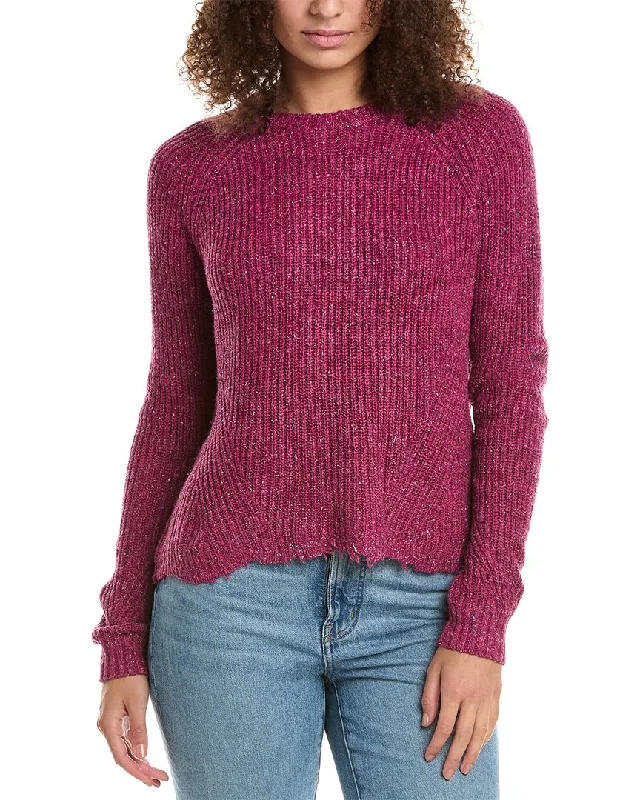 Luxurious Chunky SweatersAutumn Cashmere Distressed Wool & Silk-Blend Sweater