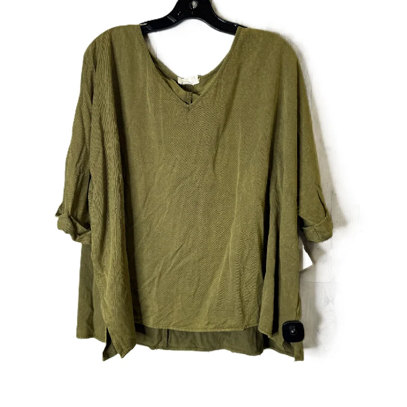 women's tops with unique designsTop Short Sleeve By Andree By Unit In Green, Size: S