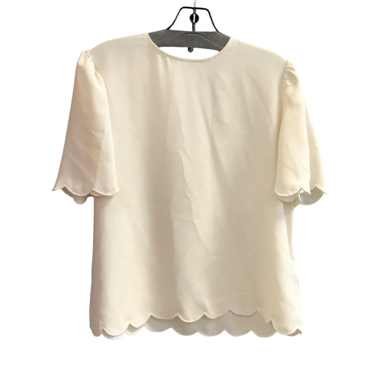 women's tops for those who want to create outfits that are both trendy and timelessTop Short Sleeve By Express In Cream, Size: L