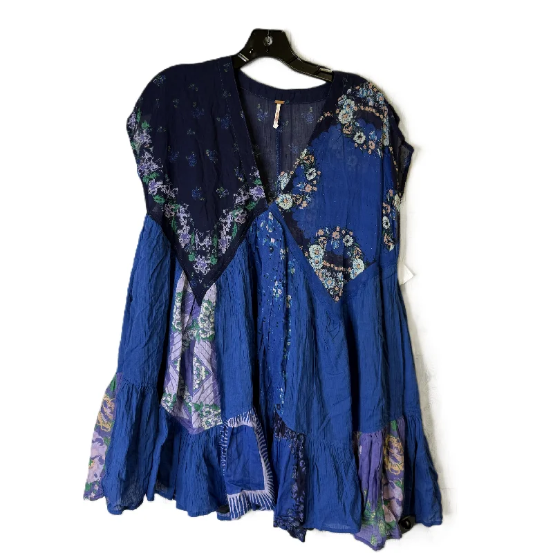 women's tops for those who refuse to compromise on styleTop Short Sleeve By Free People In Blue, Size: Xs