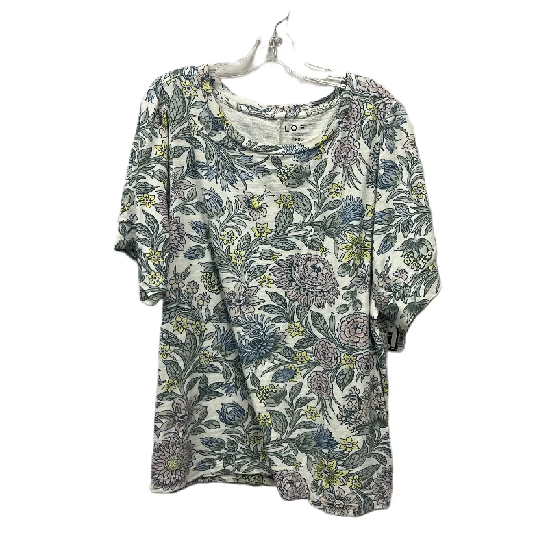 women's tops for those who want to add a pop of color to their outfitsTop Short Sleeve By Loft In Green, Size: 1x