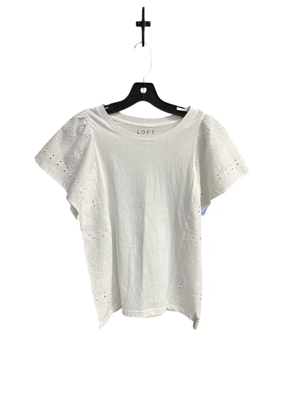 women's tops for those who want to create outfits that reflect their personal style and sense of fashionTop Short Sleeve By Loft In White, Size: Xs