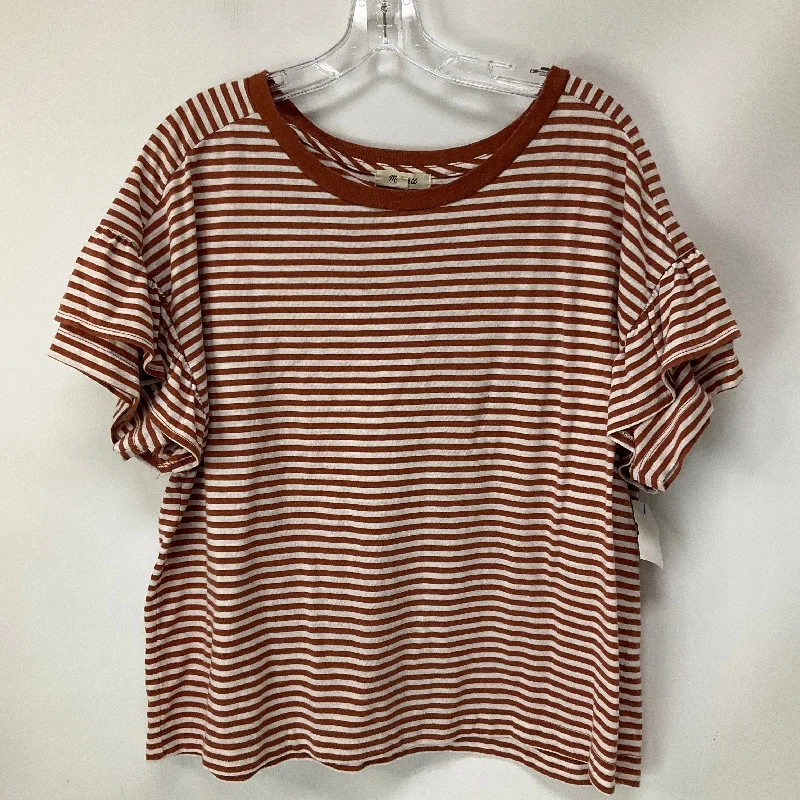 women's tops for vintage fashion enthusiastsTop Short Sleeve By Madewell In Striped Pattern, Size: Xl