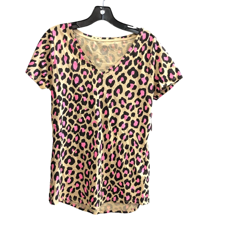 women's tops for those who want to invest in timeless piecesTop Short Sleeve By New York And Co In Animal Print, Size: M