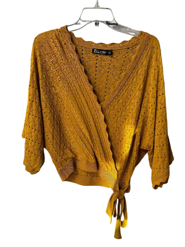 cozy women's tops for fall and winterTop Short Sleeve By New York And Co In Yellow, Size: S