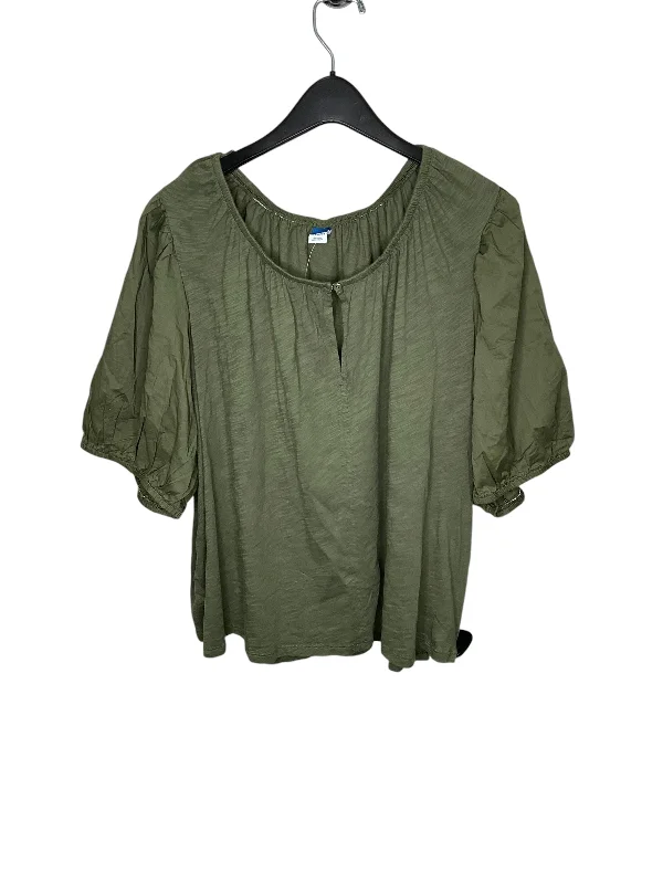 women's tops for those who want to make a fashion statementTop Short Sleeve By Old Navy In Green, Size: 3x