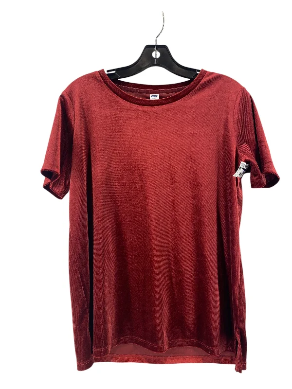 women's tops with unique designsTop Short Sleeve By Old Navy In Red, Size: S