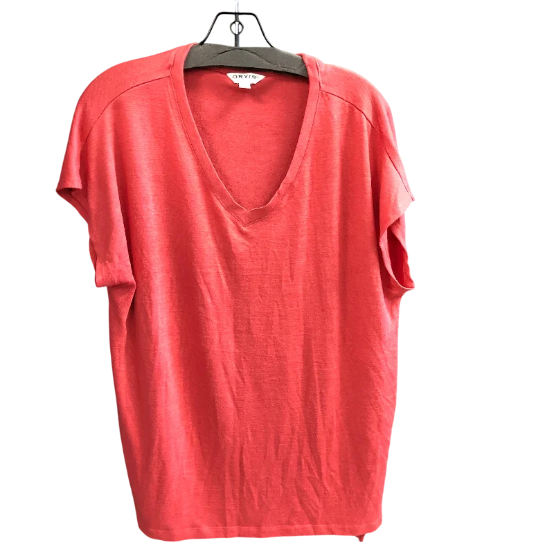 women's tops for those who want to make a bold fashion statement with their choice of topsTop Short Sleeve By Orvis In Pink, Size: L