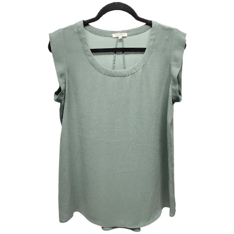 women's tops for cozy nights inTop Short Sleeve By Pleione In Green, Size: S