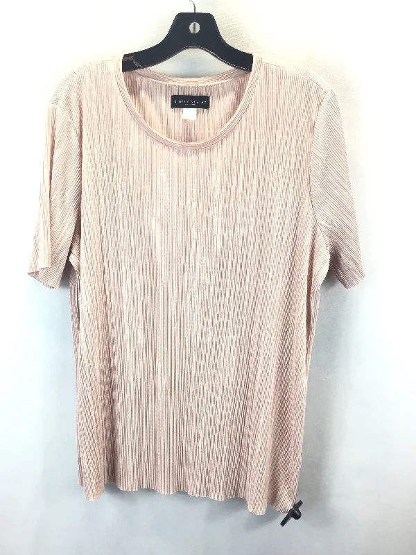 women's tops for mixing and matching with different bottomsTop Short Sleeve By Simply Styled In Peach, Size: Xl