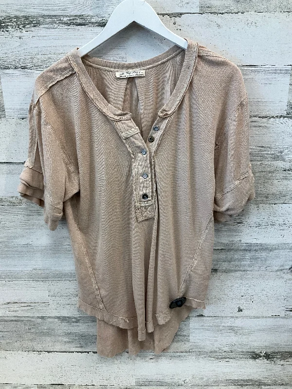 women's tops with cinched waistsTop Short Sleeve By We The Free In Beige, Size: Xs