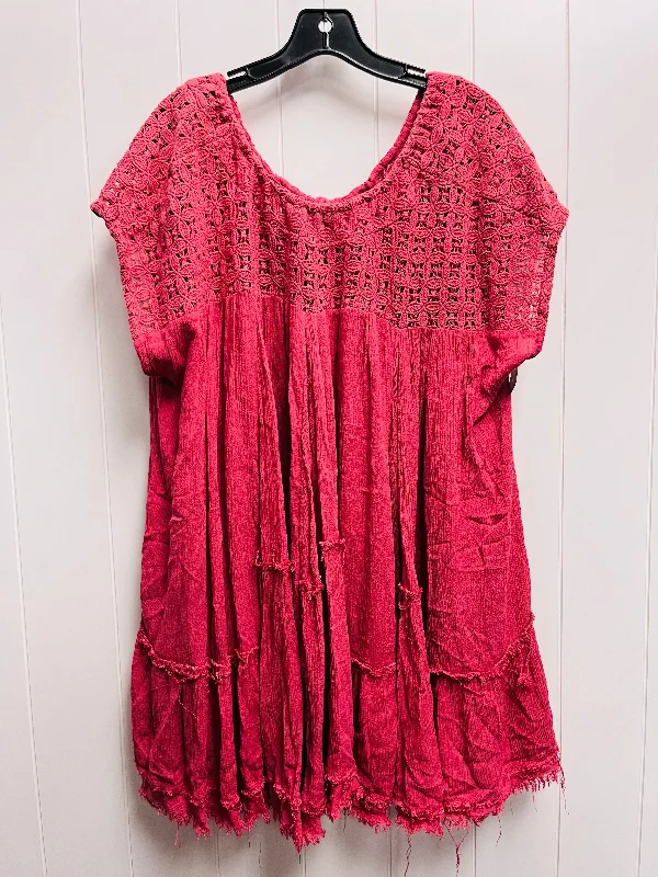 affordable women's topsTunic Short Sleeve By Free People In Pink, Size: S